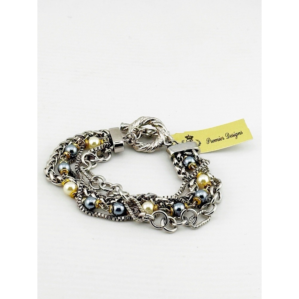 Premier Design Retired NWTs Bellissimo Multistrand Bracelet With Toggle Clasp